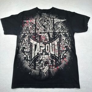 Tapout men's MMA Martial Arts Fightweasr JUDGEMENT graphic T-shirt Black Medium